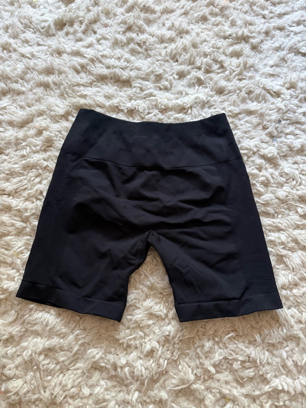 Aurola Black Women’s High-Waist Seamless Gym Shorts